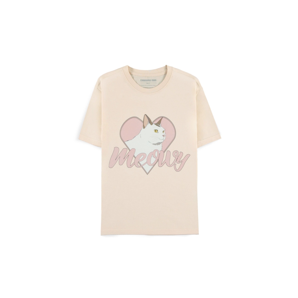 Chainsaw Man - Meowy Ladies Tshirt - Beige